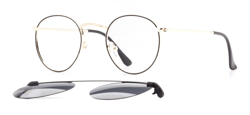 CARETTA Clipon Baby Man,Woman,Unisex Round Full-Rimmed Metal Unfiltered CRTTA MTL 7555-C.01